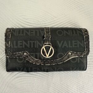 Valentino Black and Silver Clutch